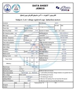 الکتروموتورجمکو 11KW 3000rpm (B3)