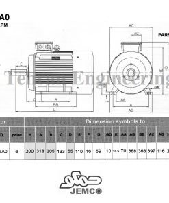 Alternative view of الکتروموتورجمکو 18.5KW 1000rpm (B3)