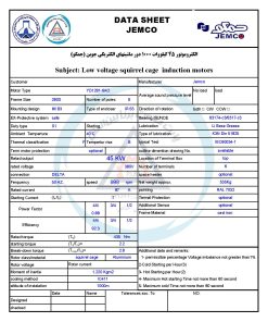الکتروموتورجمکو 45KW 1000rpm (B3)