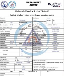 الکتروموتور YK جمکو 315kw1500rpm - تصویر 3