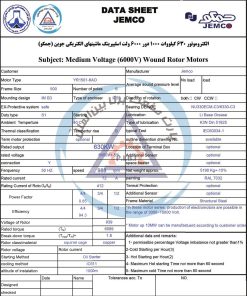 الکتروموتور YR جمکو 630kw1000rpm - تصویر 3