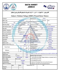 الکتروموتور YR جمکو 800kw1000rpm - تصویر 3
