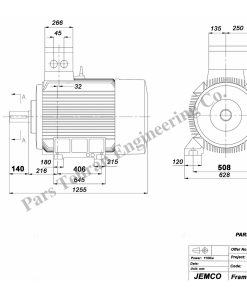 Alternative view of الکتروموتورجمکو 110KW 3000rpm (B3)