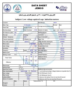 الکتروموتورجمکو 315KW 3000rpm (B3)