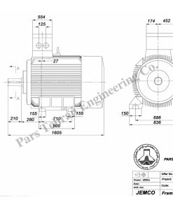 Alternative view of الکتروموتورجمکو 400KW 1500rpm (B3)