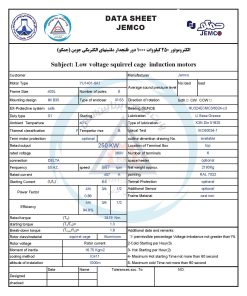 الکتروموتورجمکو 250KW 1000rpm (B35)
